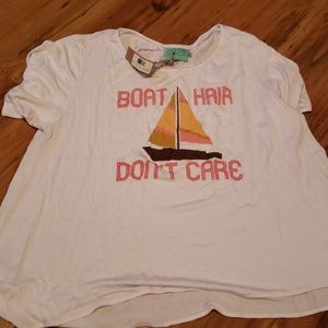 Cute! Boat Hair Don't Care shirt.